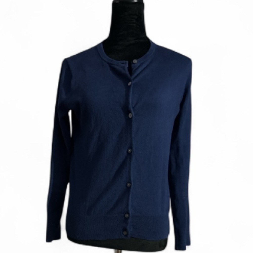 Lands' End Women's Classic Navy Cardigan